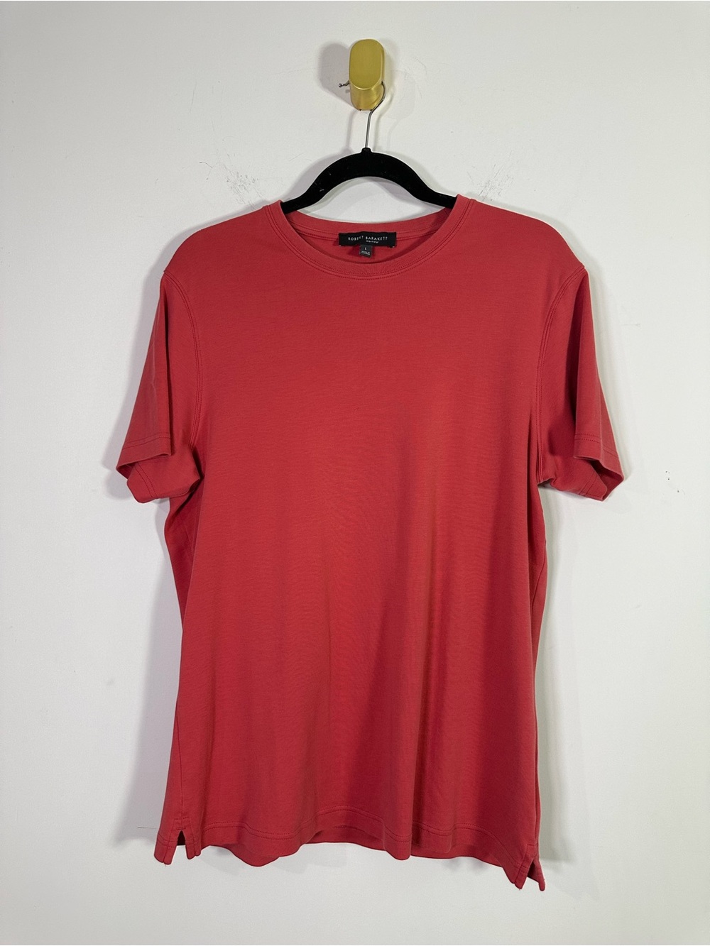Robert Barakett Montreal Red Crewneck Short Sleeve Pima Cotton Tee Shirt